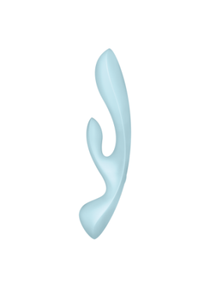 2 en 1 Rabbit point G avec stimulateur de clitoris et Wand Bleu USB Triple Oh Satisfyer - CC597813
